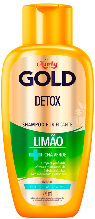 Imagem Packshot Shampoo Niely Gold Detox 275ml | Fique Diva