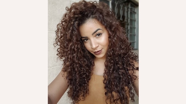 Cabelo castanho desbotados