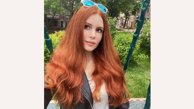 Cabelo ruivo acobreado mais claro