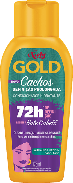 Condicionador Niely Cachos: hidratação e desembaraço para cabelos cacheados.