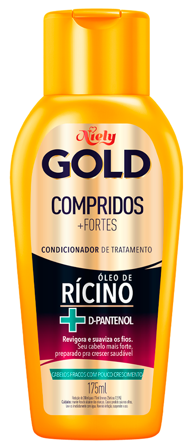 Imagem Packshot Condicionador Niely Gold Compridos+Fortes 175ml | Fique Diva
