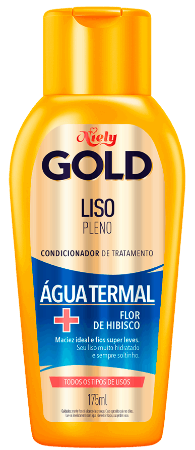 Imagem Packshot Condicionador Niely Gold Liso Pleno 175ml | Fique Diva