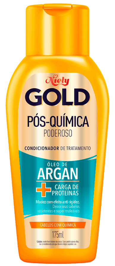 Imagem Packshot Condicionador Niely Gold Pós-Química Poderoso 175ml | Fique Diva