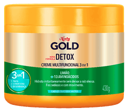Imagem Packshot Creme de Tratamento Niely Gold Detox 430g | Fique Diva