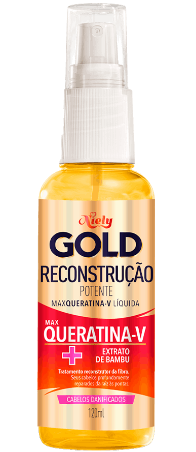 Imagem Packshot Queratina Líquida Niely Gold Reconstrução Potente | Fique Diva