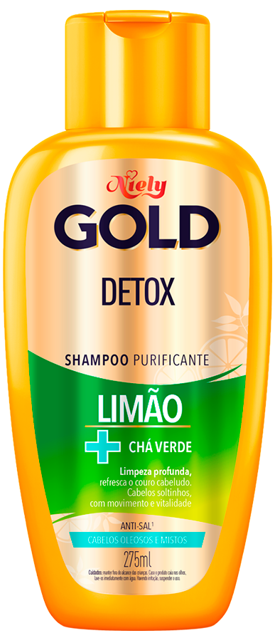 Imagem Packshot Shampoo Niely Gold Detox 275ml | Fique Diva