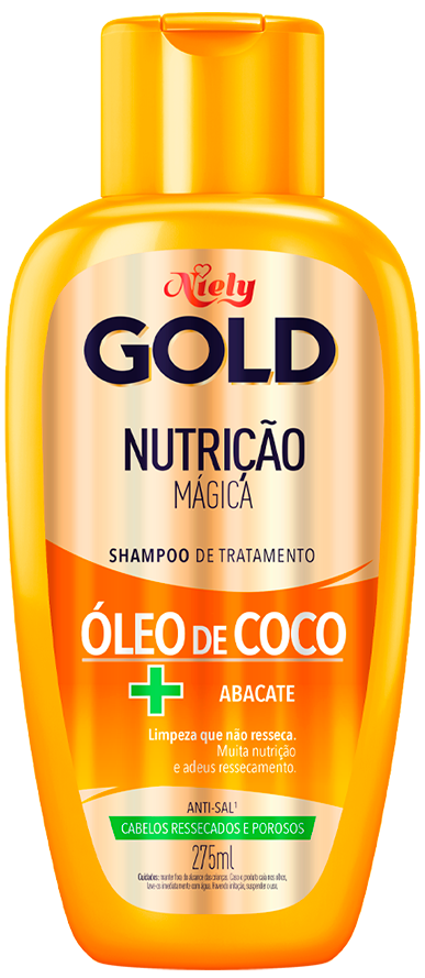 Imagem Packshot Shampoo Niely Gold Nutrição Mágica 275ml | Fique Diva