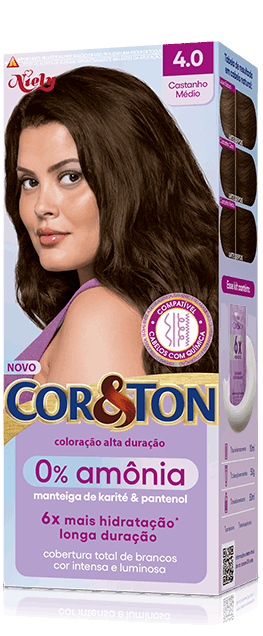 Imagem Cor&Ton Castanho Médio 4.0 0% Amônia | Packshot | Fique Diva