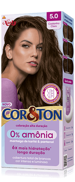 Imagem Cor&Ton Castanho Claro 5.0 0% Amônia | Packshot | Fique Diva
