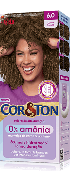 Imagem Cor&Ton Louro Escuro 6.0 0% Amônia | Packshot | Fique Diva
