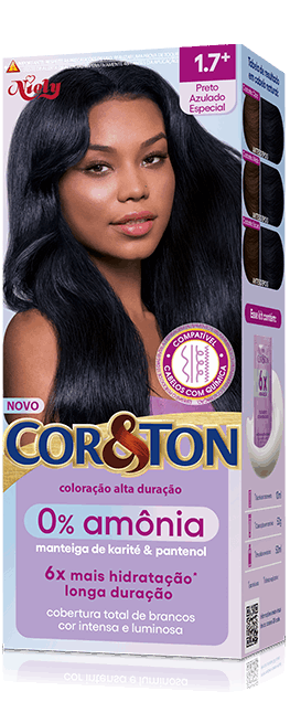 Imagem Packshot Cor&Ton Preto Azulado Especial 1.7 0% Amônia | Fique Diva