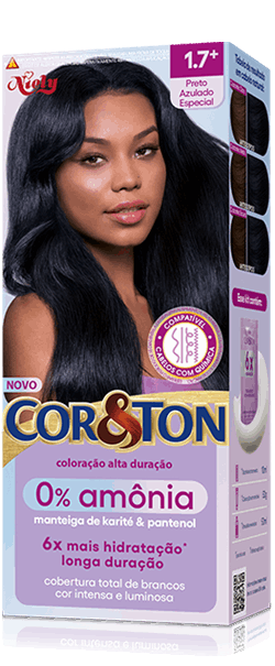 Imagem Packshot Cor&Ton Preto Azulado Especial 1.7 0% Amônia | Fique Diva
