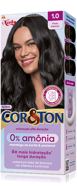 Imagem Cor&Ton Preto Intenso 1.0 0% Amônia | Packshot | Fique Diva