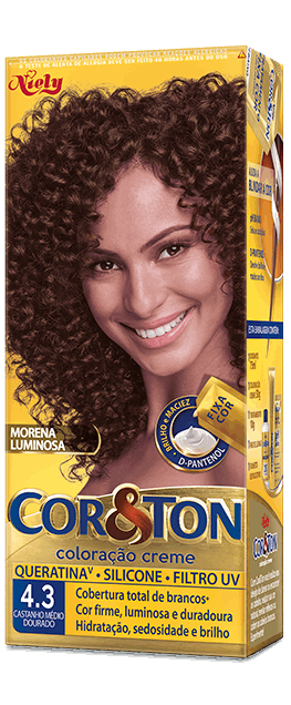 Imagem Packshot Cor&Ton | Castanho Médio Dourado 4.3 | Fique Diva