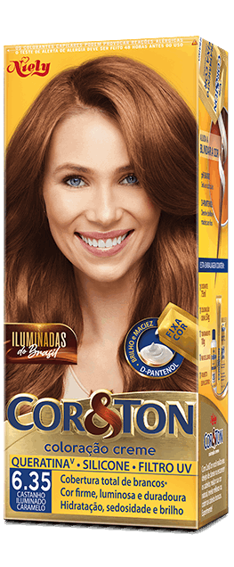 Imagem Packshot Cor&Ton Castanho Iluminado Caramelo 6.35 | Fique Diva