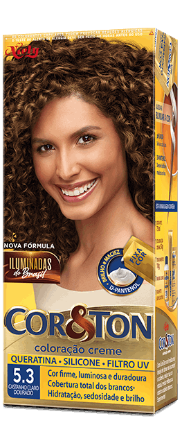 Imagem Packshot Cor&Ton Castanho Claro Dourado 5.3 | Fique Diva