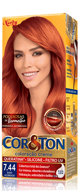 Imagem Packshot Cor&Ton Ruivo Acobreado 7.44 | Fique Diva