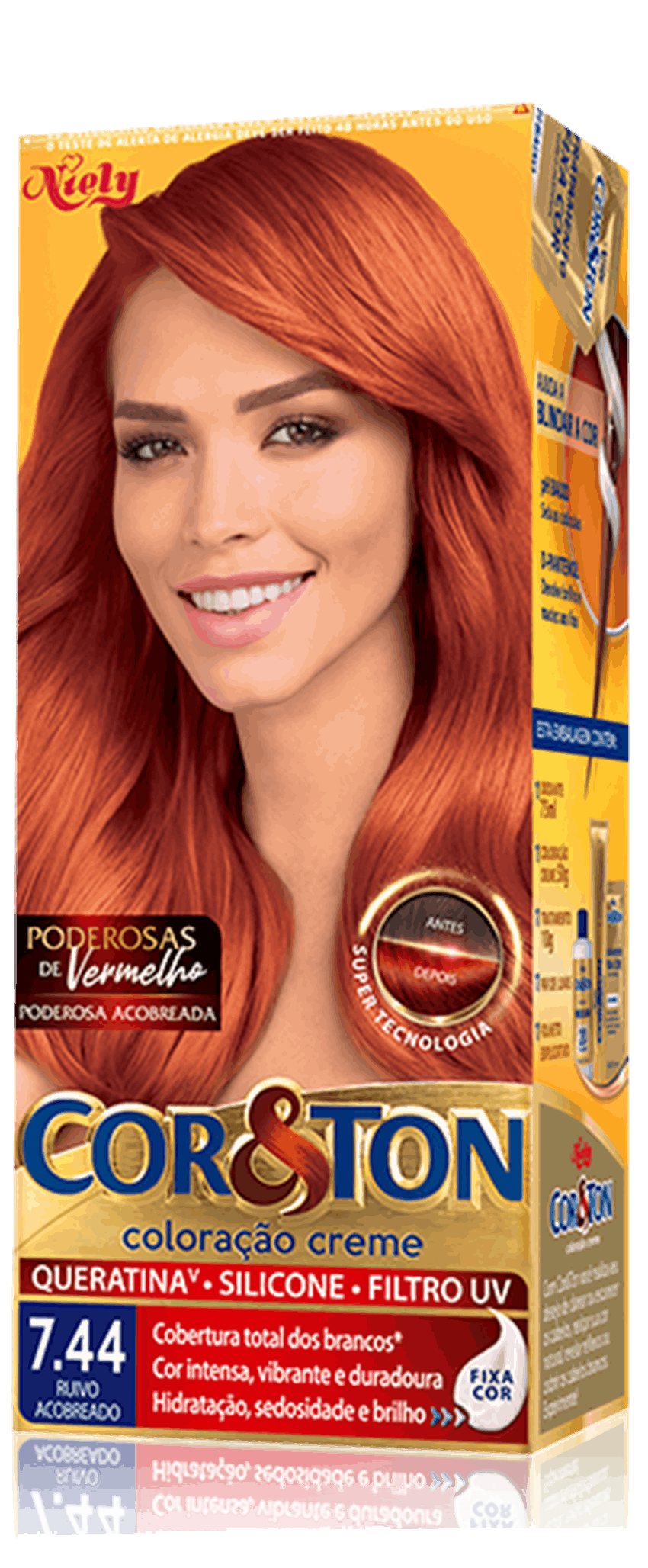 Cor Ton Ruivo Acobreado 7 44 Para Cabelo Niely Fique Diva cor-ton-ruivo-acobreado-7-44-para-cabelo-niely-fique-diva