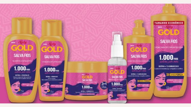 Linha completa de produtos da linha Niely Gold Salva Fios.